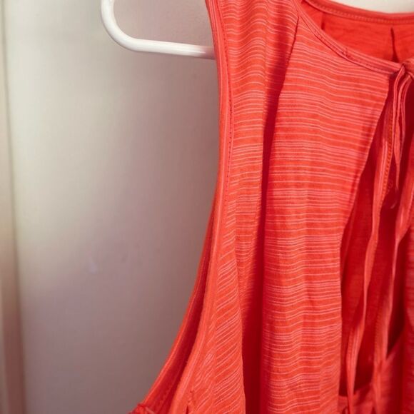 FREE PEOPLE Turn it up Stripes High Low Tank Top In Scarlet.Size S - Picture 12 of 15